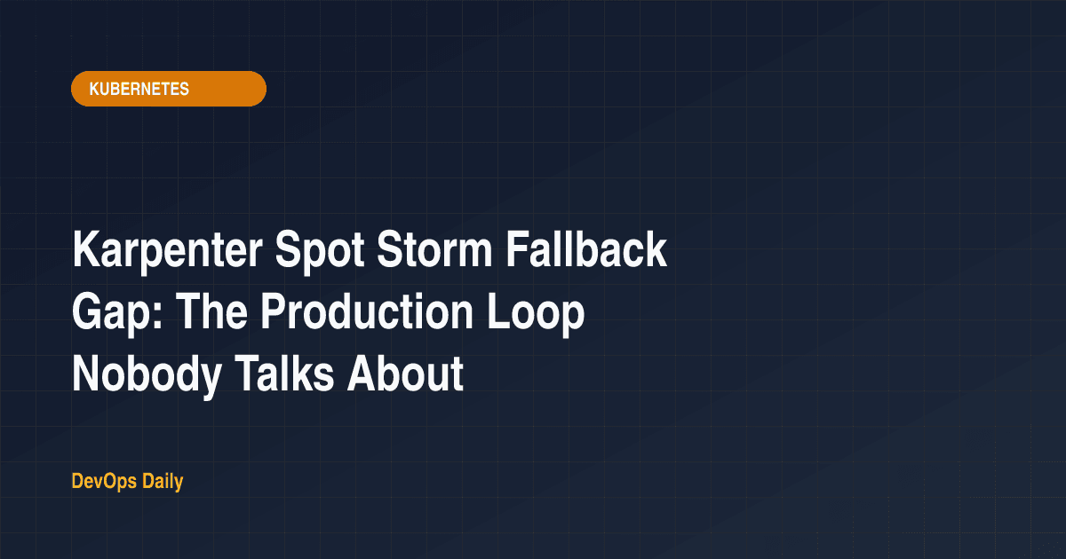 Karpenter Spot Storm Fallback Gap: The Production Loop Nobody Talks About